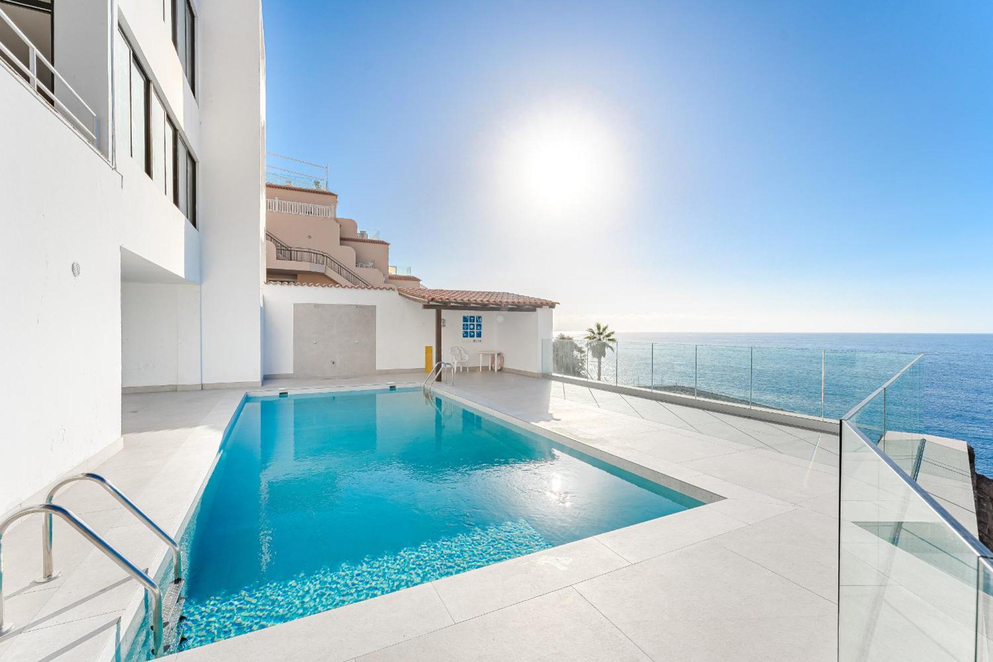 阿坎提拉德洛斯基Blue Haven - Ocean View Penthouse With Jacuzzi And Pool公寓 外观 照片