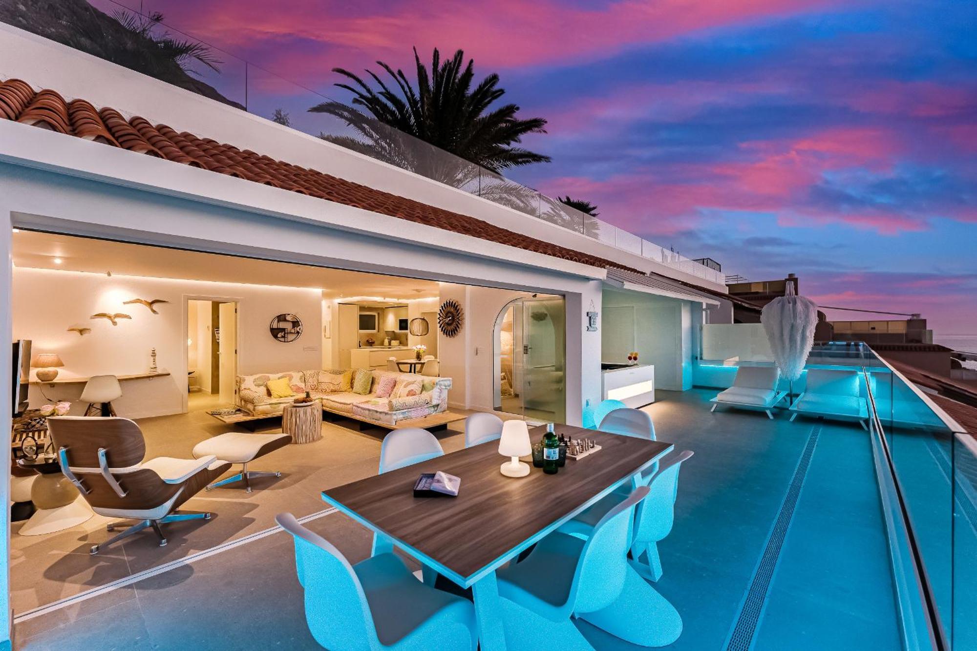 阿坎提拉德洛斯基Blue Haven - Ocean View Penthouse With Jacuzzi And Pool公寓 外观 照片